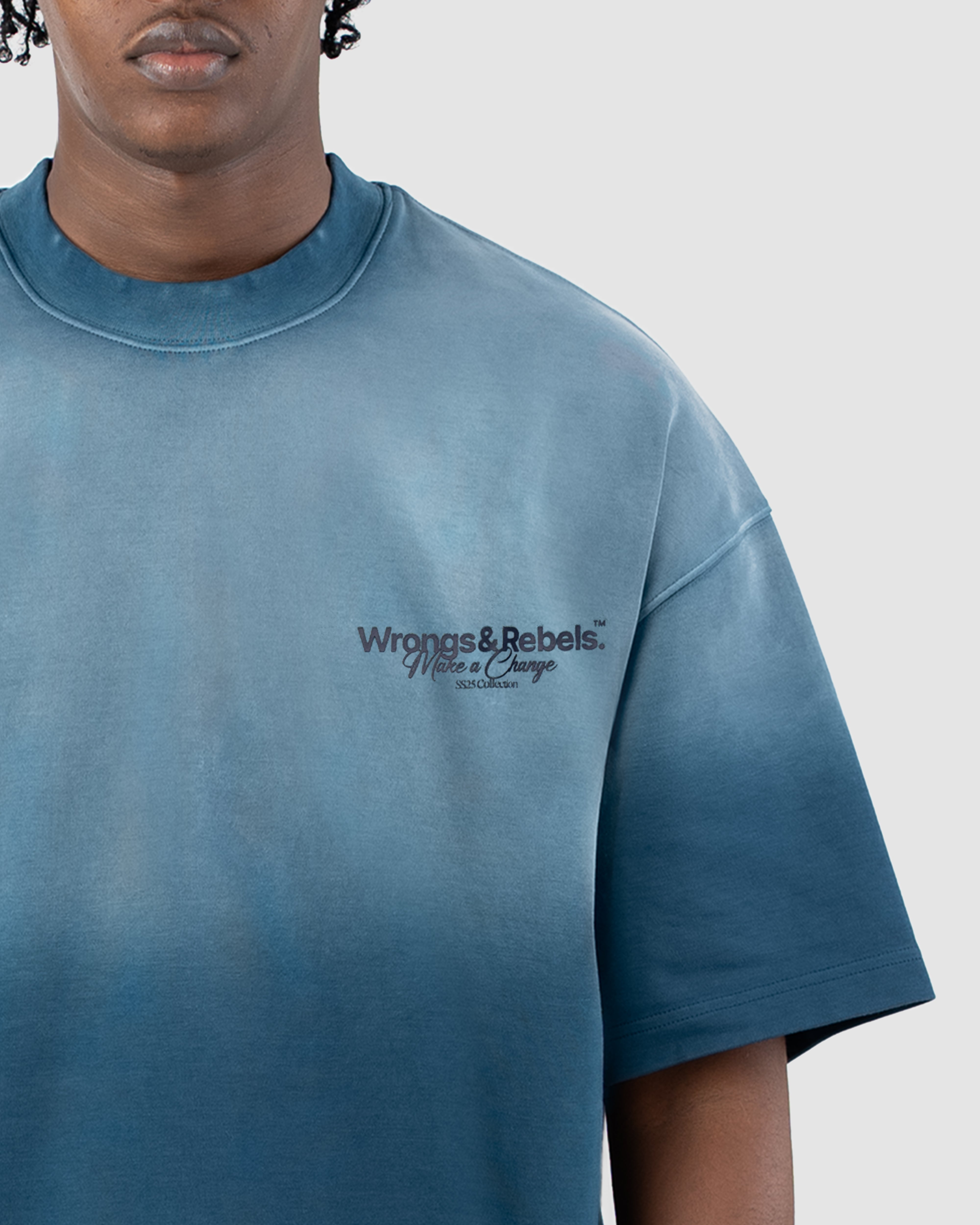 W&R Vintage Ocean Blue boxy T-shirt