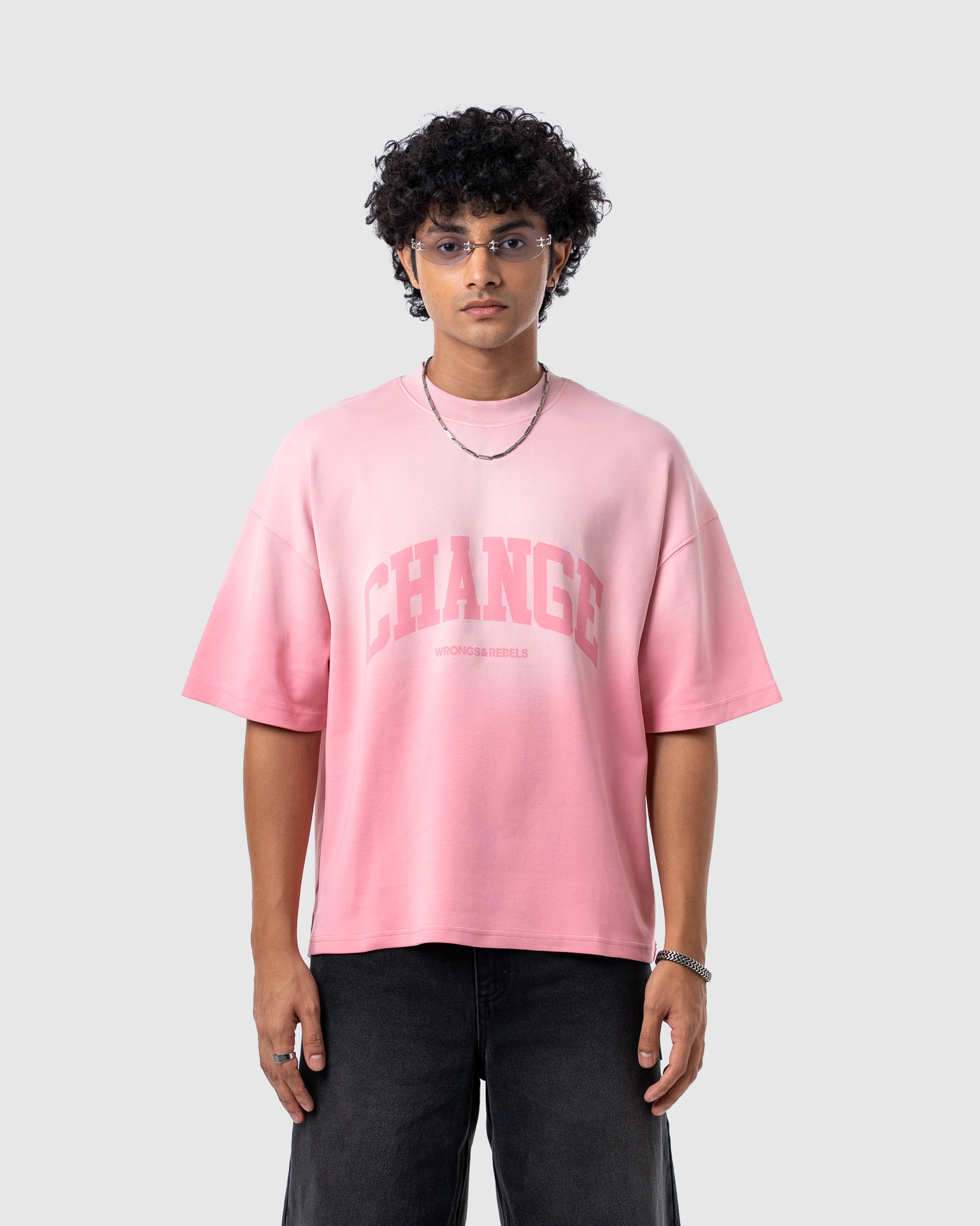 W&R October Pink Boxy T-Shirt