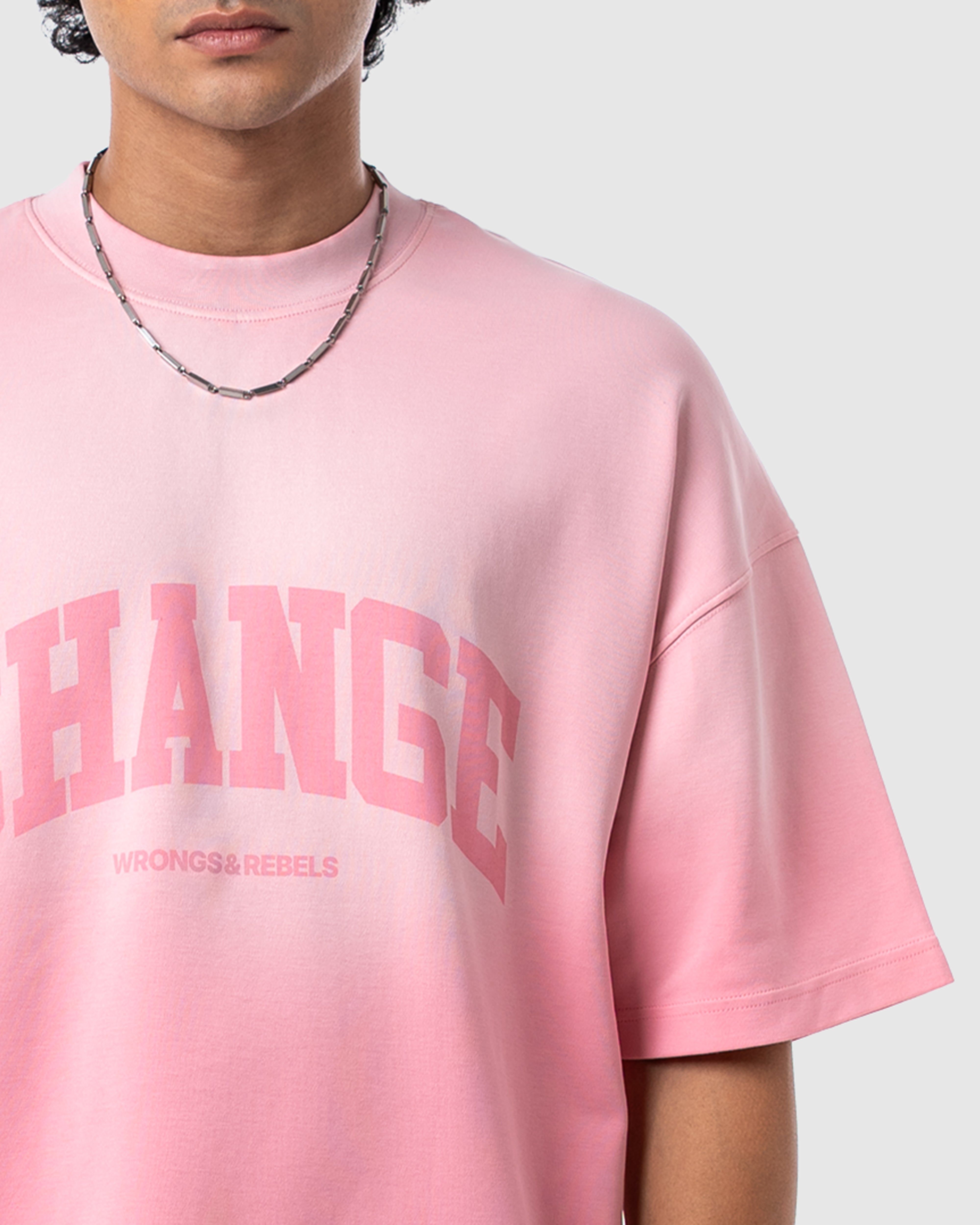 W&R October Pink Boxy T-Shirt