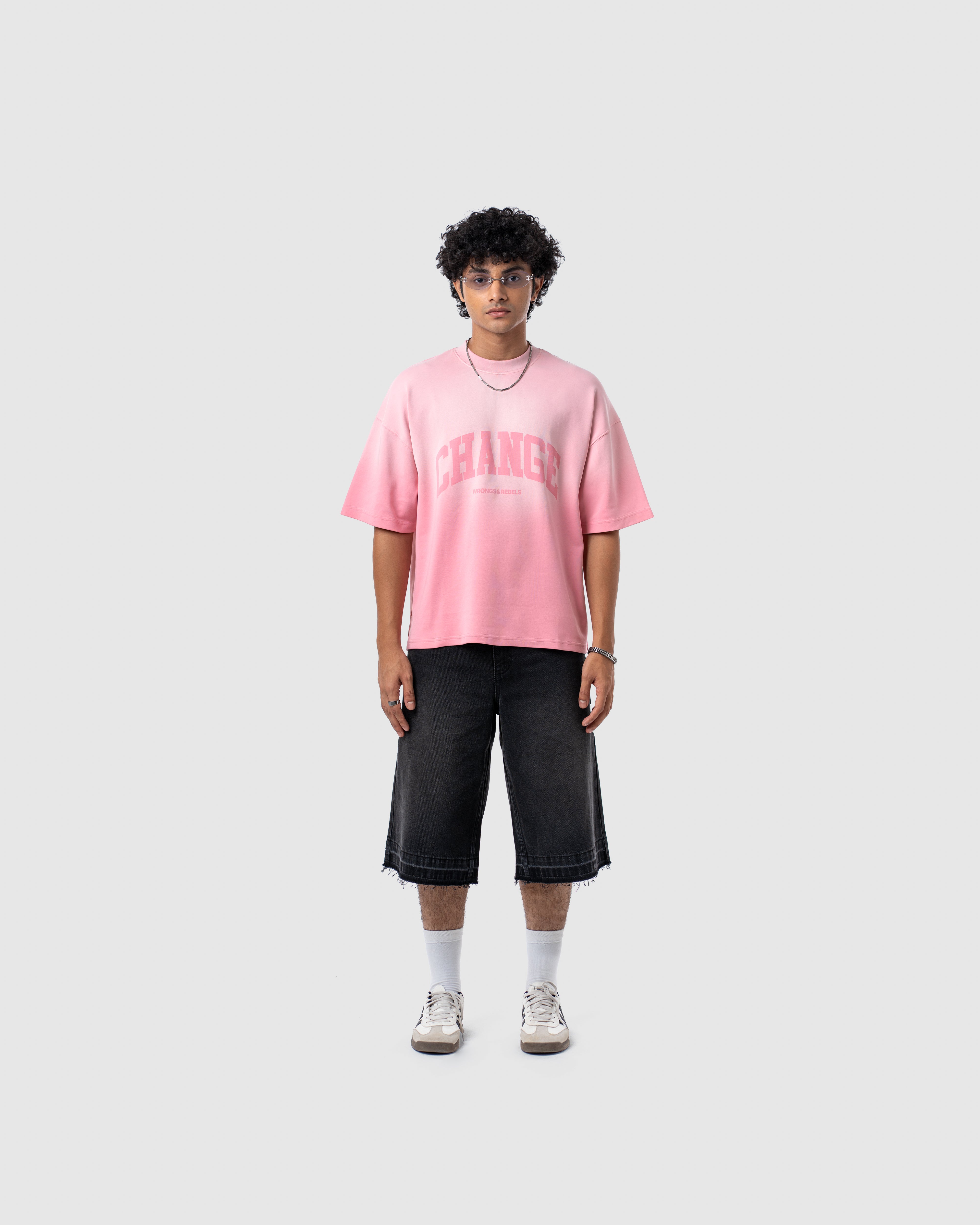 W&R October Pink Boxy T-Shirt