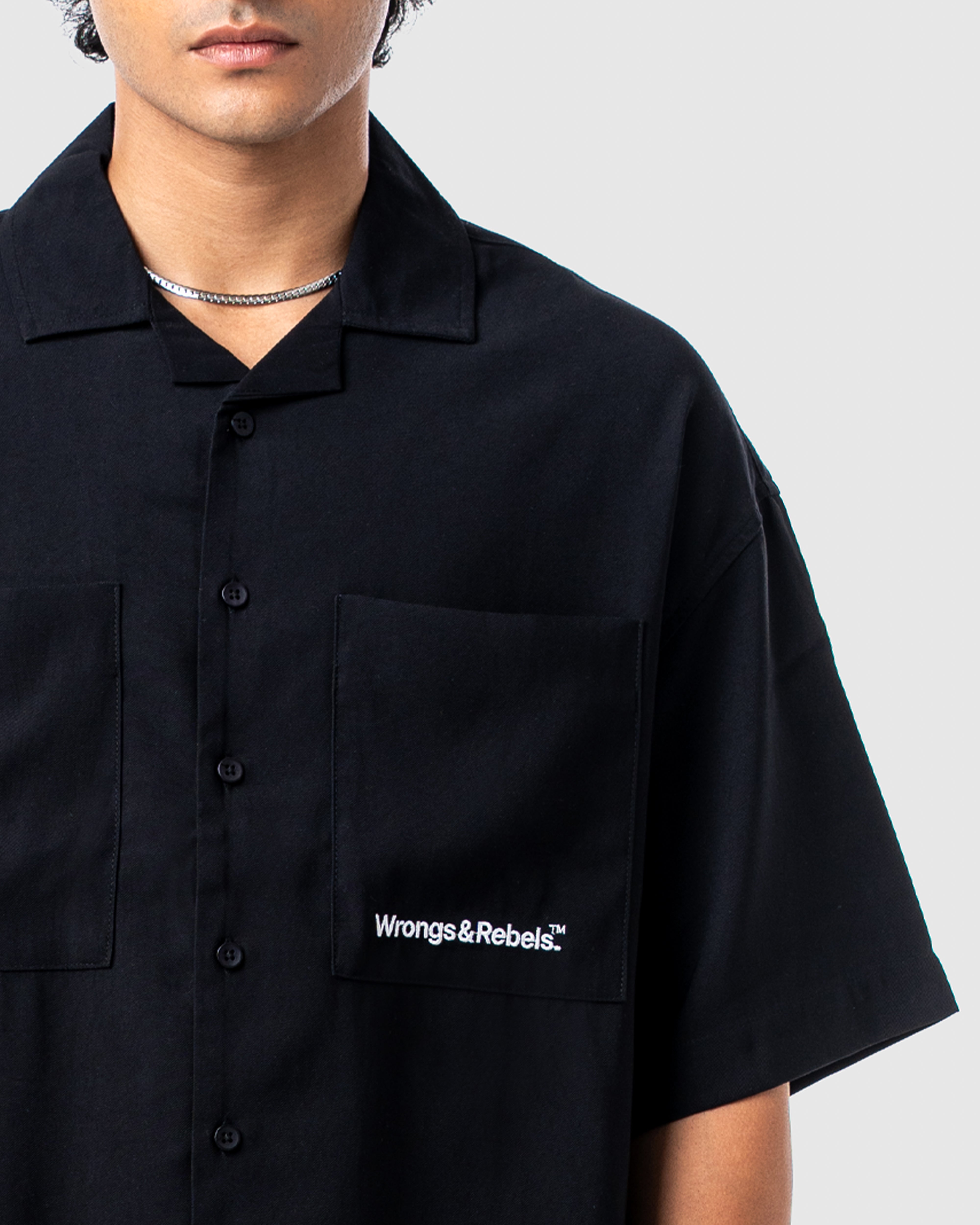 W&R Black Cuban Shirt