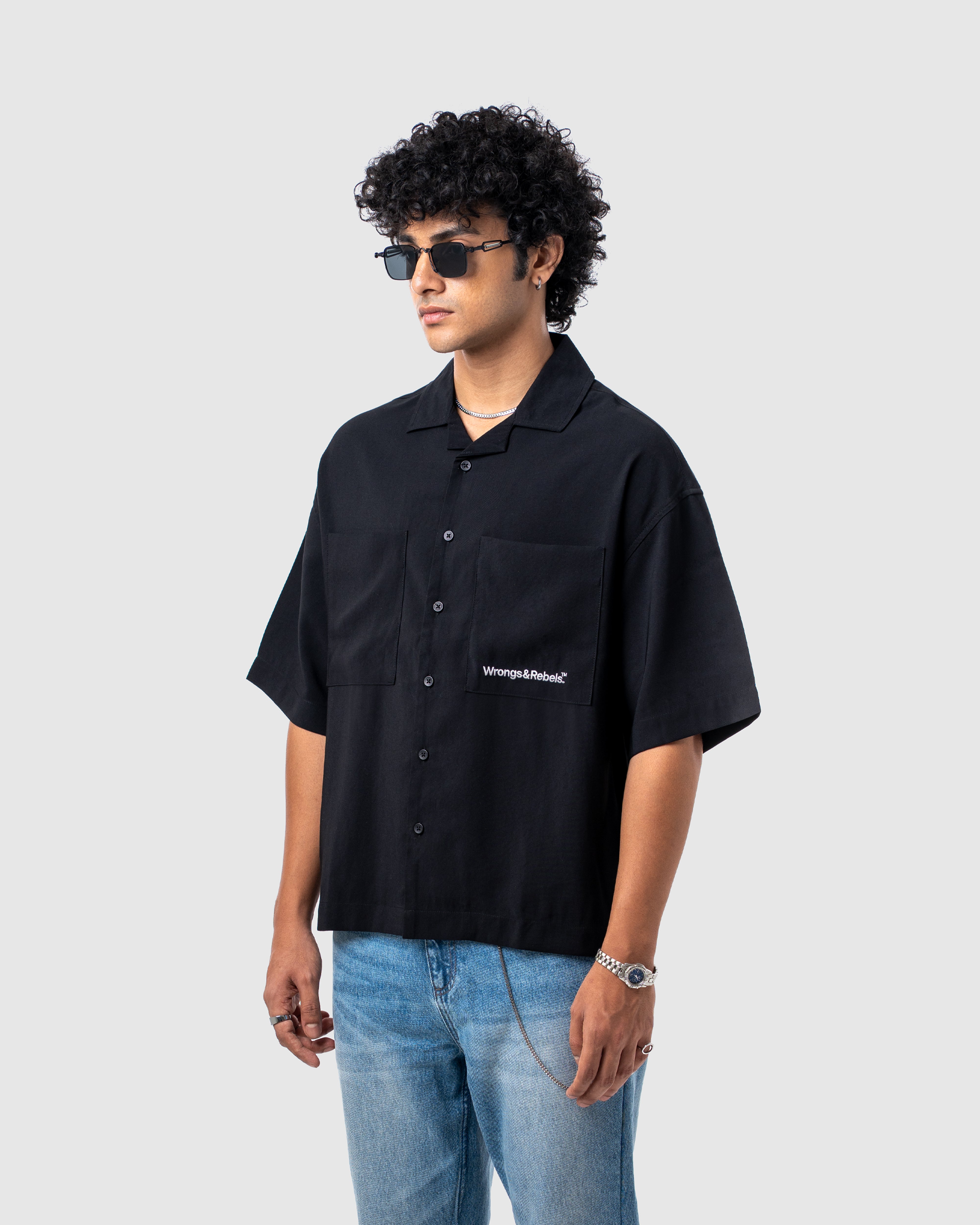 W&R Black Cuban Shirt