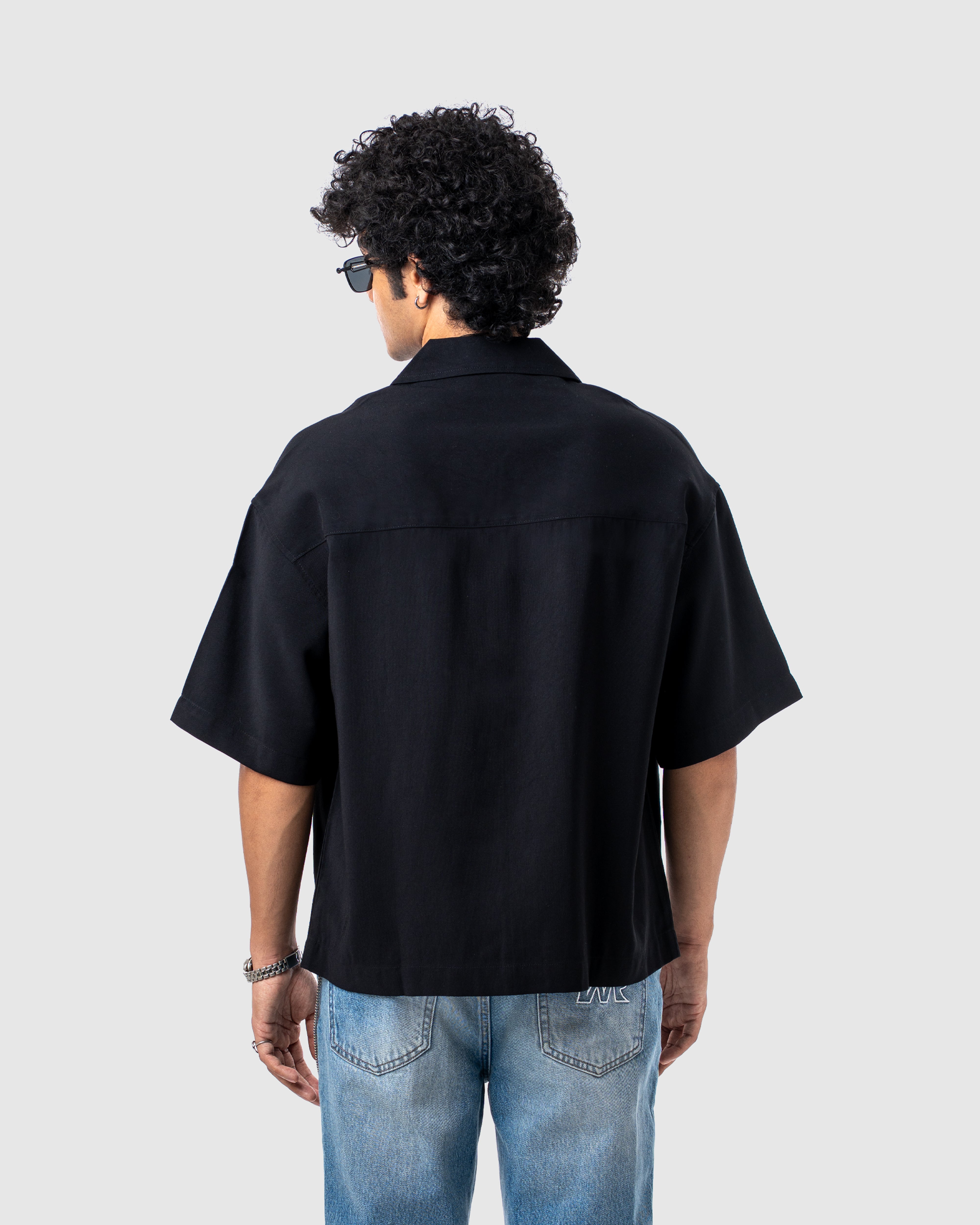W&R Black Cuban Shirt