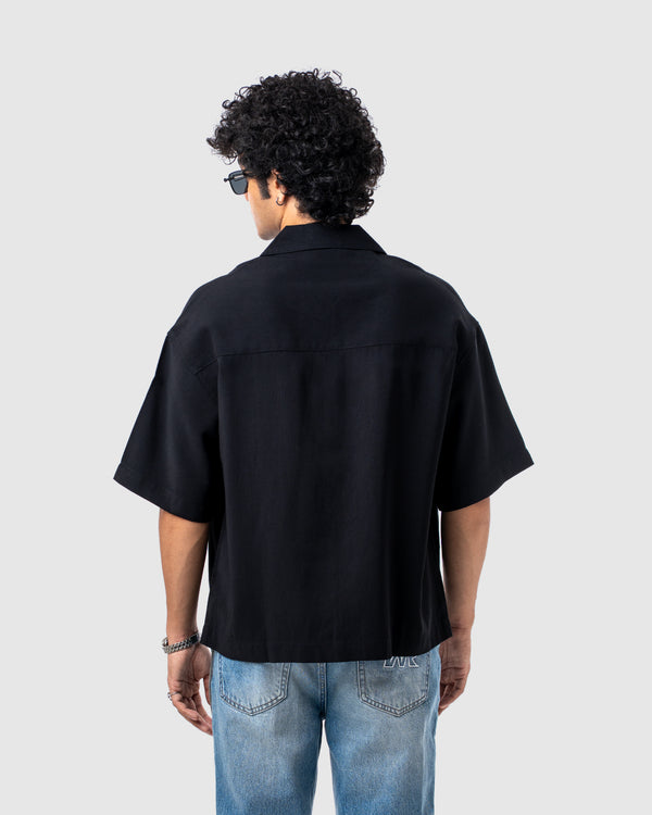 W&R Black Cuban Shirt