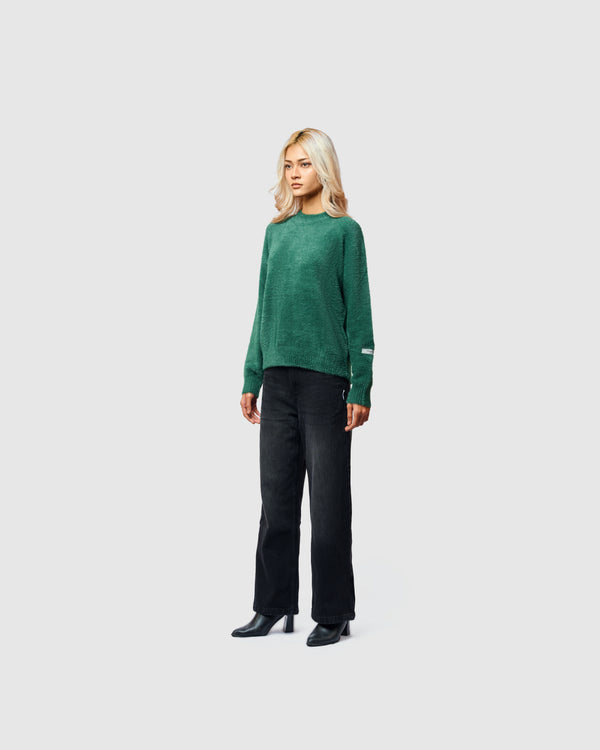 W&R Green Cat Feather Sweater