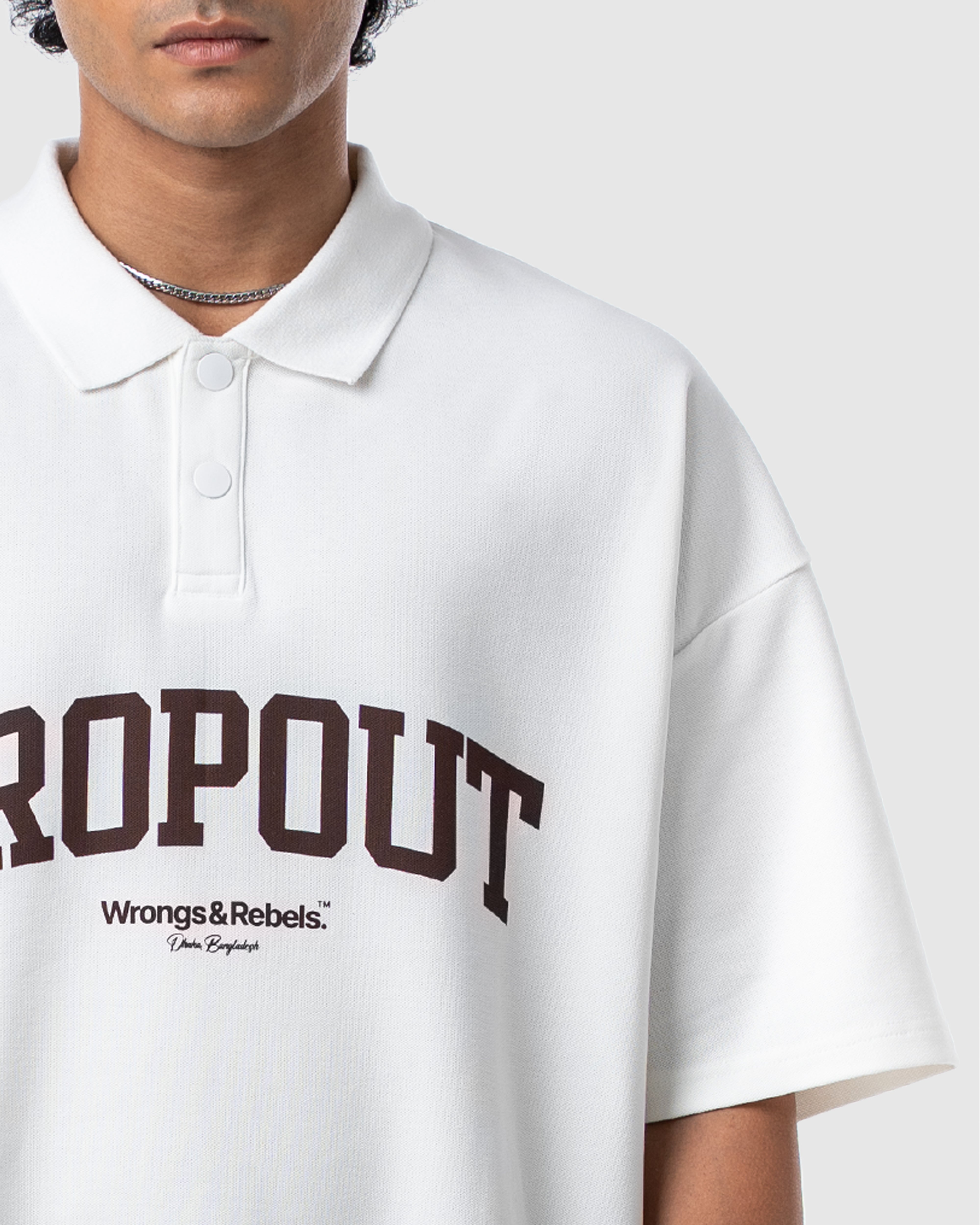 W&R Off-White Boxy Polo