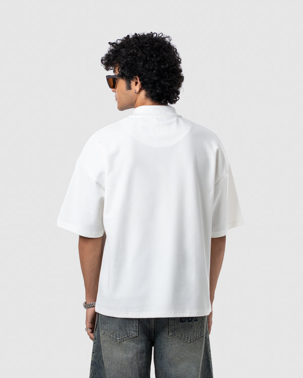 W&R Off-White Boxy Polo