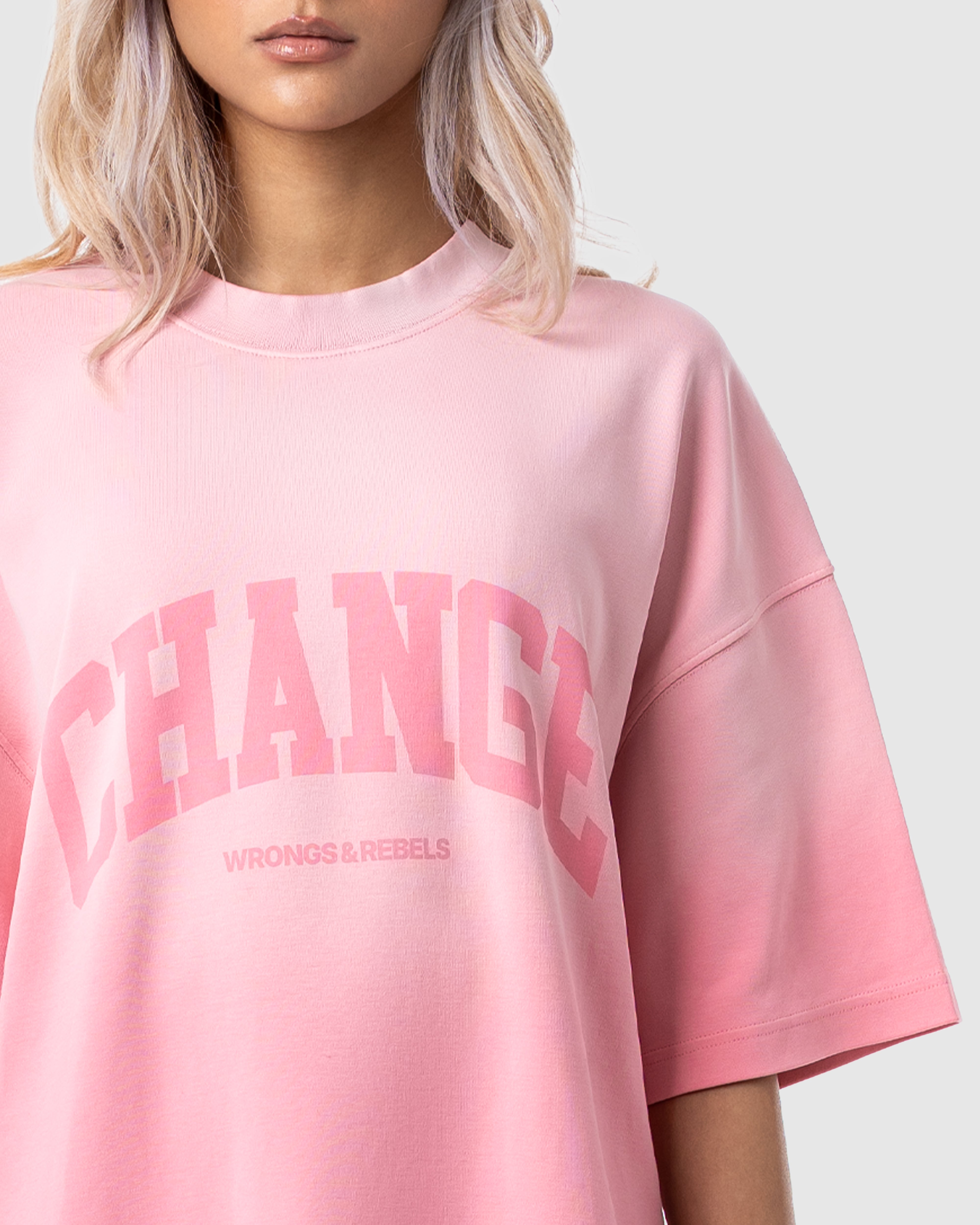W&R October Pink Boxy T-Shirt