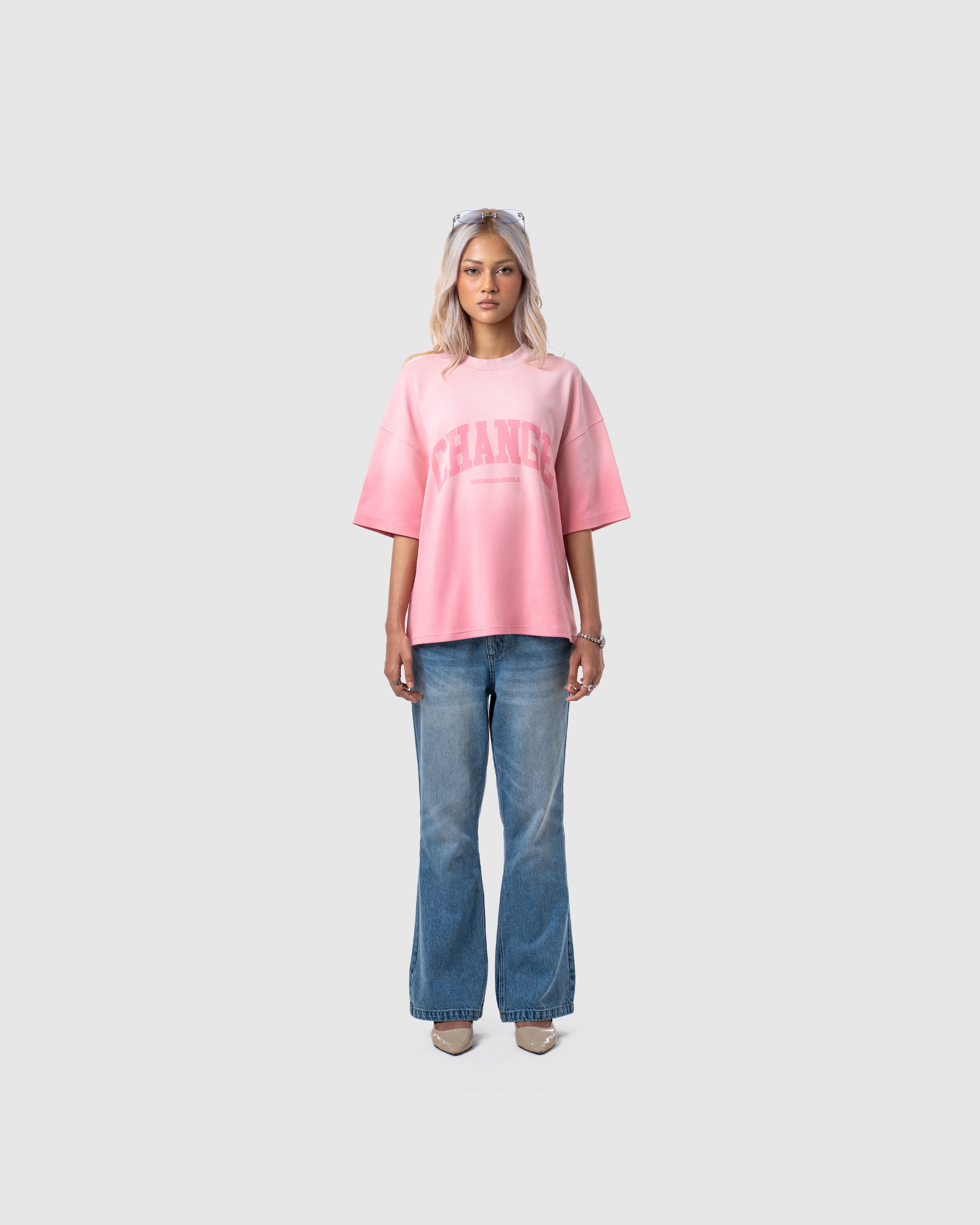 W&R October Pink Boxy T-Shirt