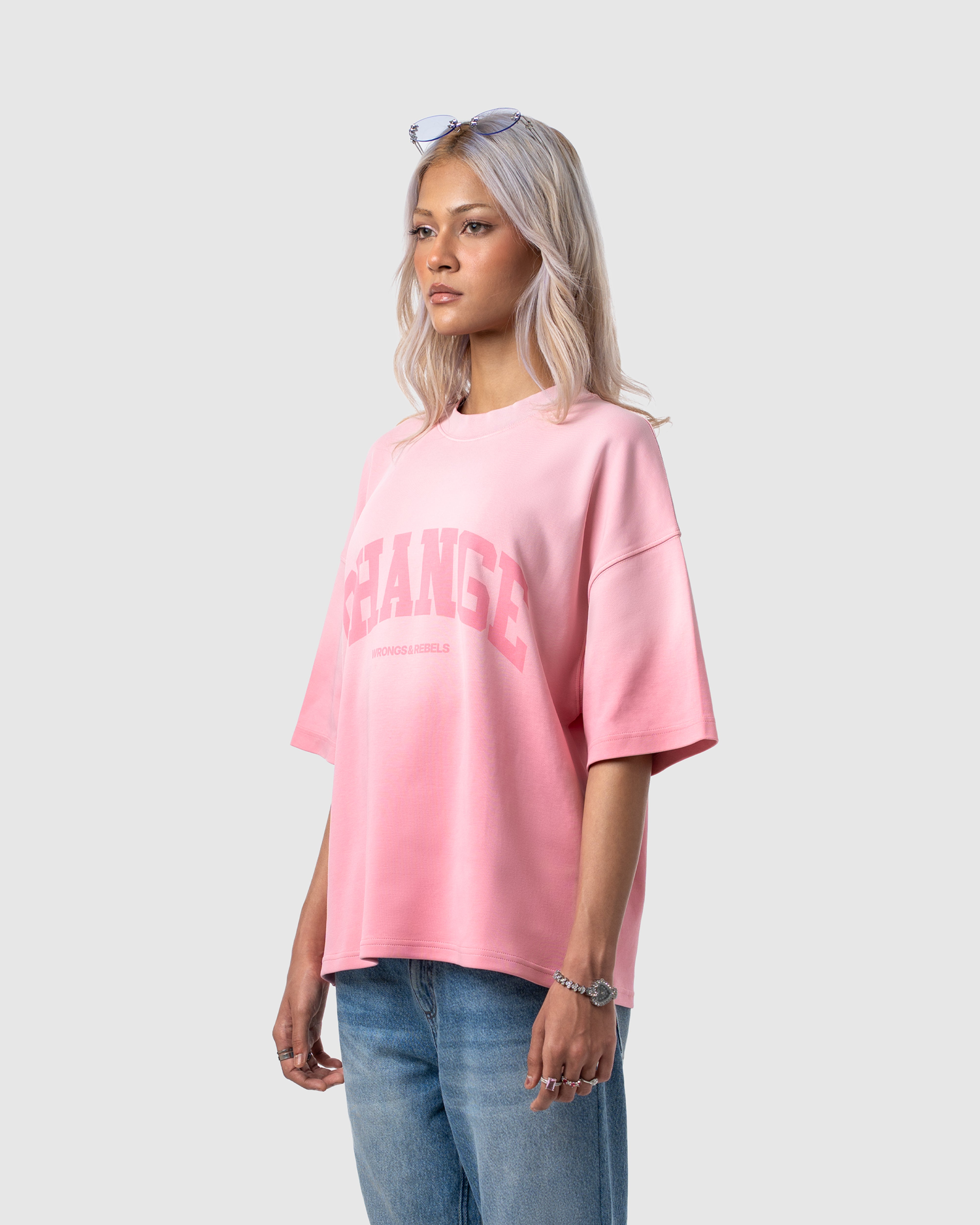 W&R October Pink Boxy T-Shirt