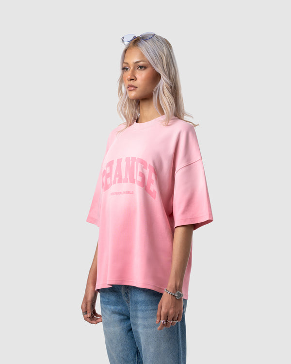 W&R October Pink Boxy T-Shirt