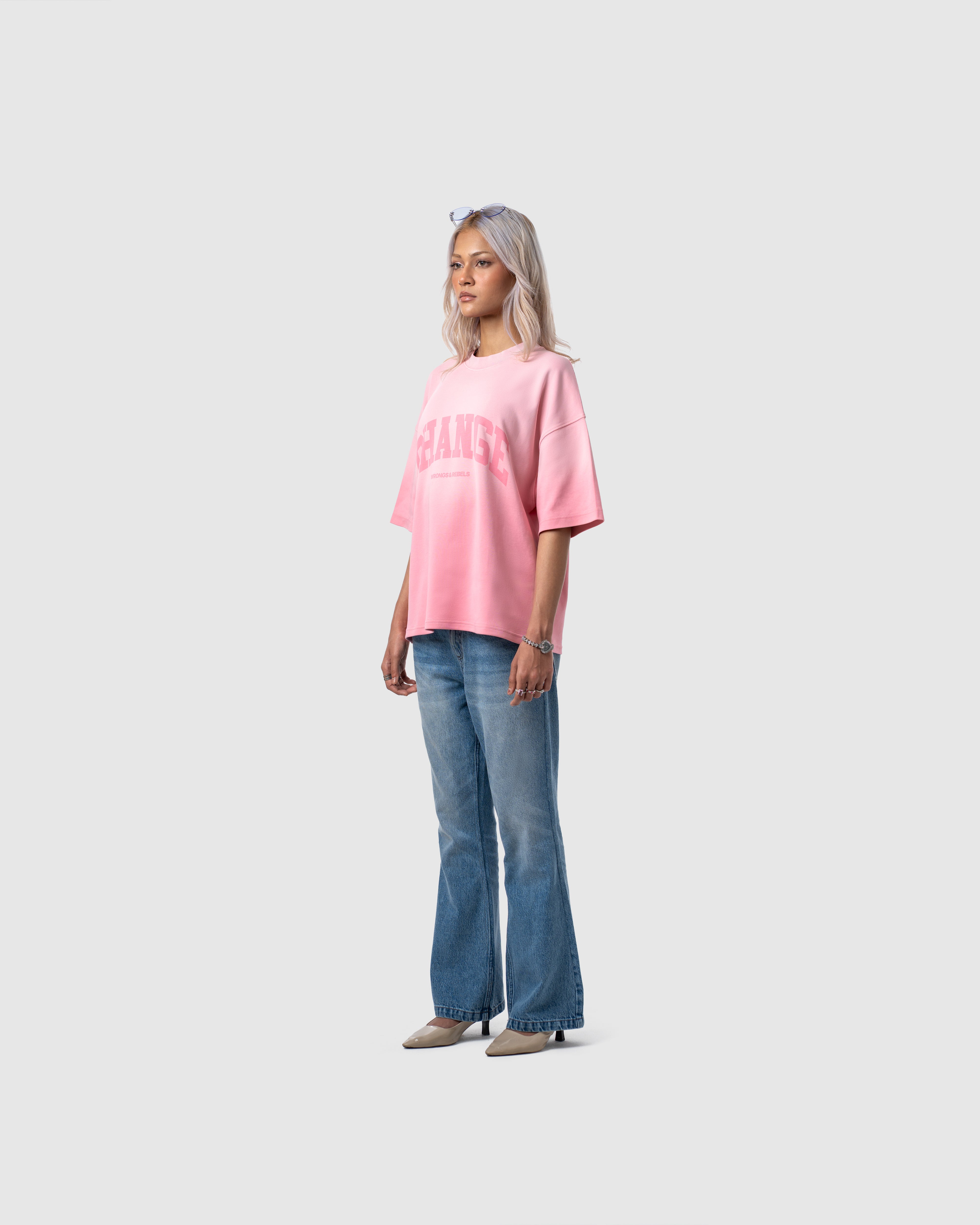 W&R October Pink Boxy T-Shirt