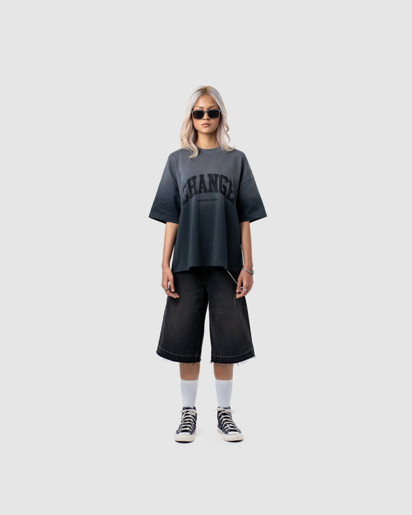 W&R Pencil Black Boxy T-Shirt