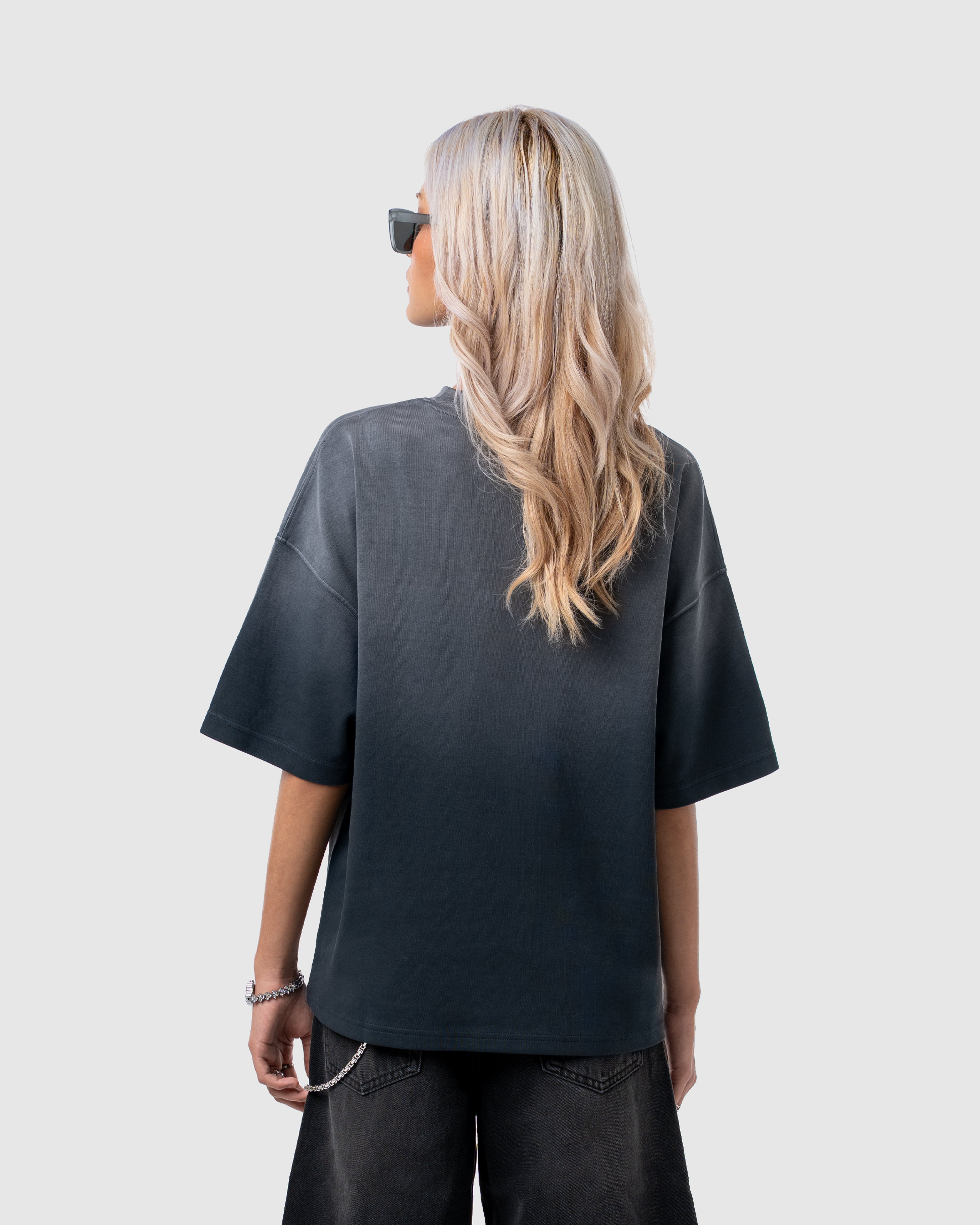 W&R Pencil Black Boxy T-Shirt