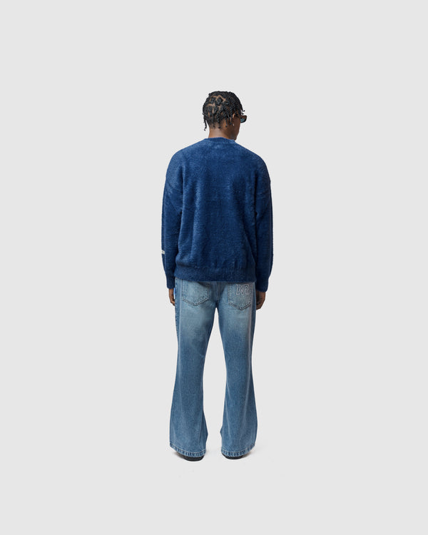 W&R Navy Cat Feather Sweater