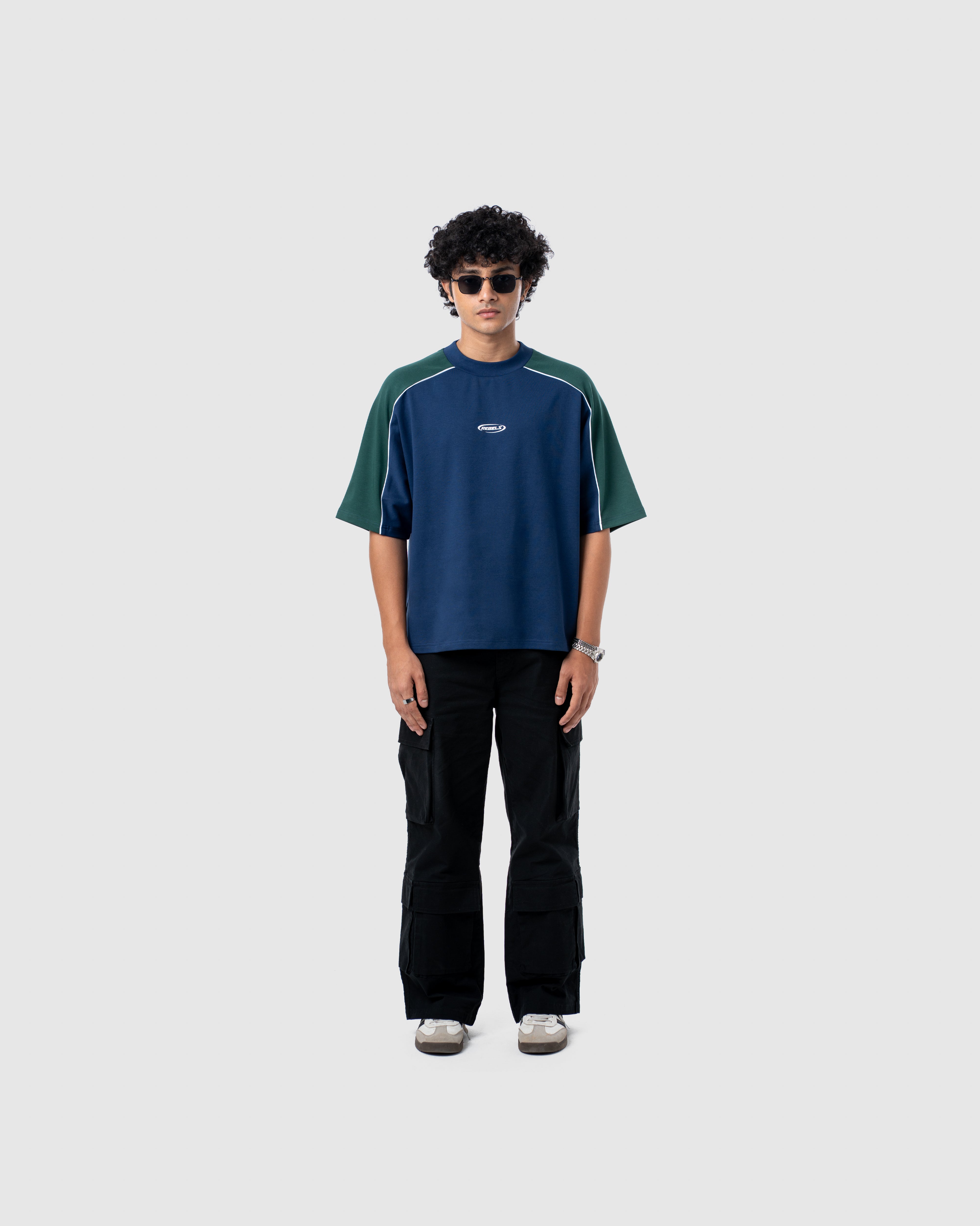 W&R Blue Old School Boxy T-Shirt