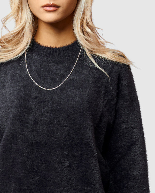 W&R Black Cat Feather Sweater