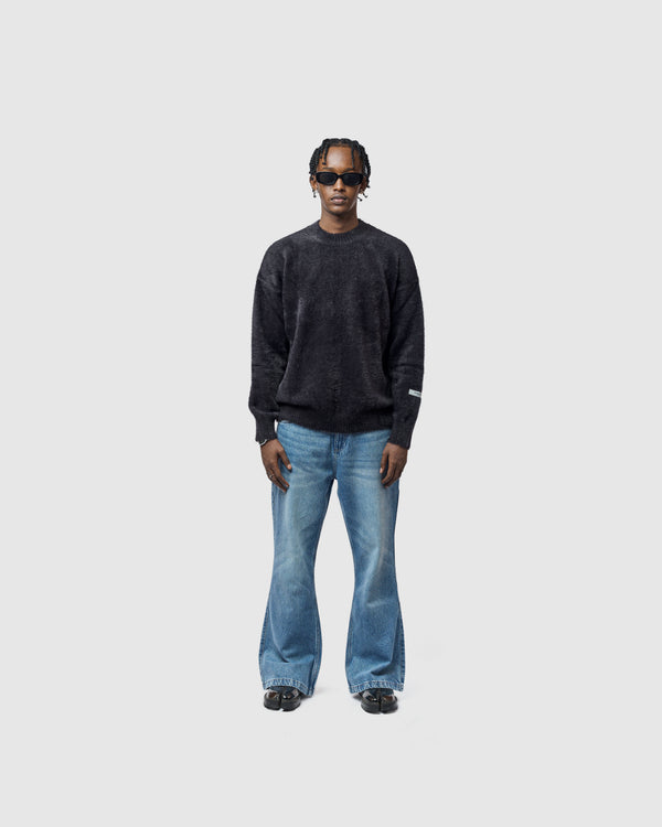 W&R Black Cat Feather Sweater