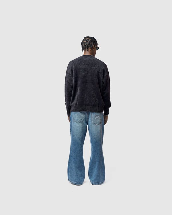 W&R Black Cat Feather Sweater