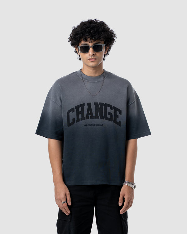 W&R Pencil Black Boxy T-Shirt