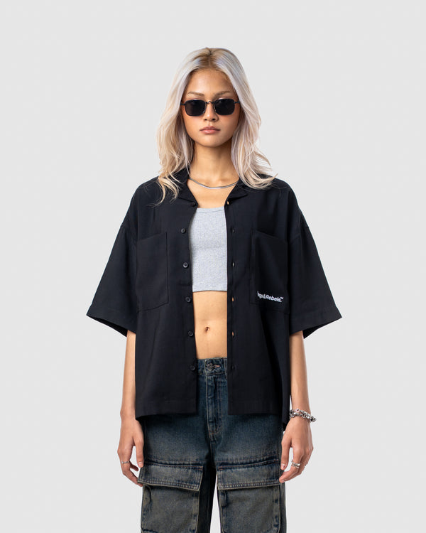 W&R Black Cuban Shirt