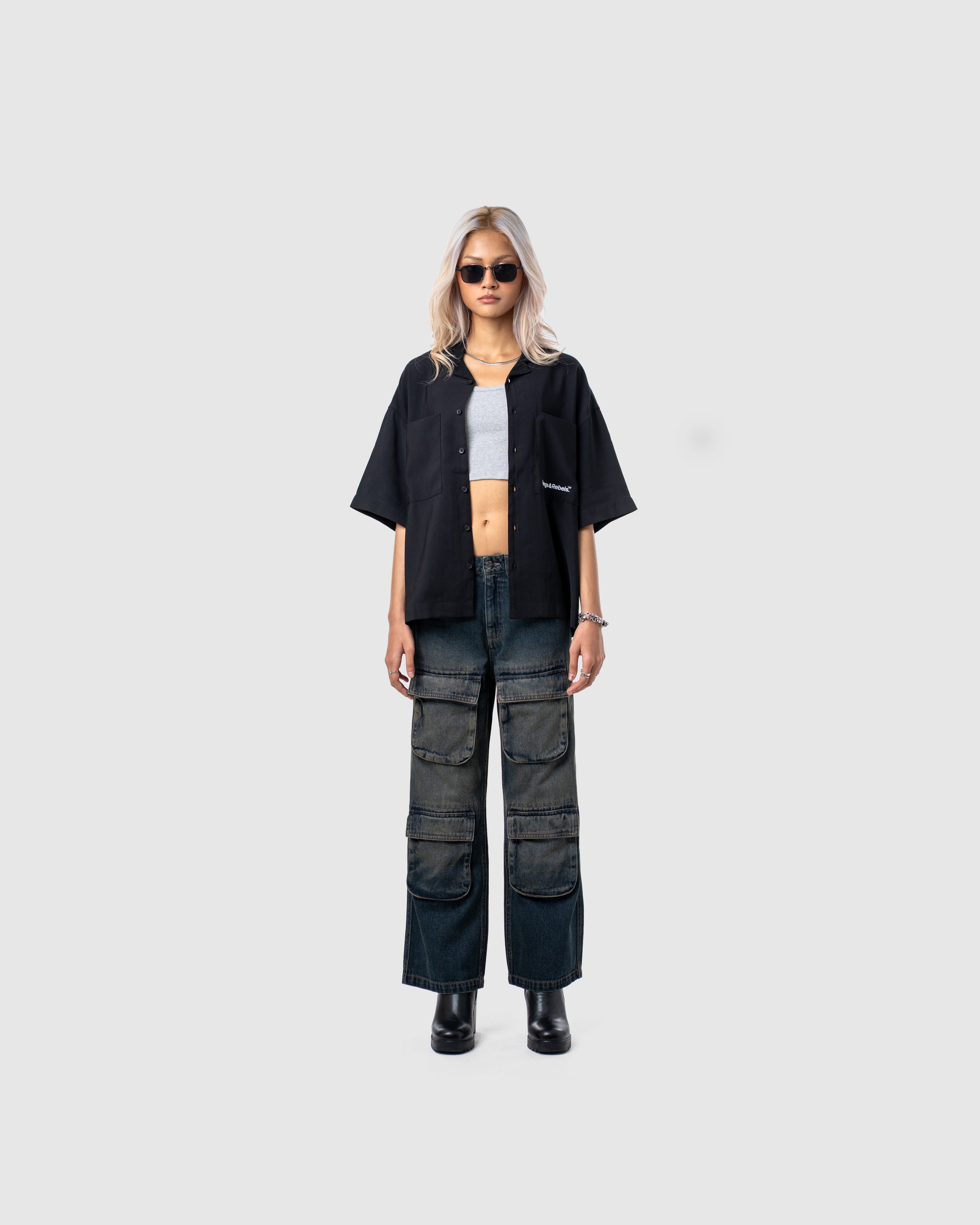 W&R Black Cuban Shirt