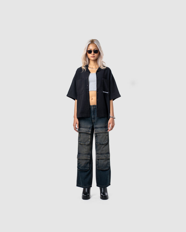 W&R Black Cuban Shirt