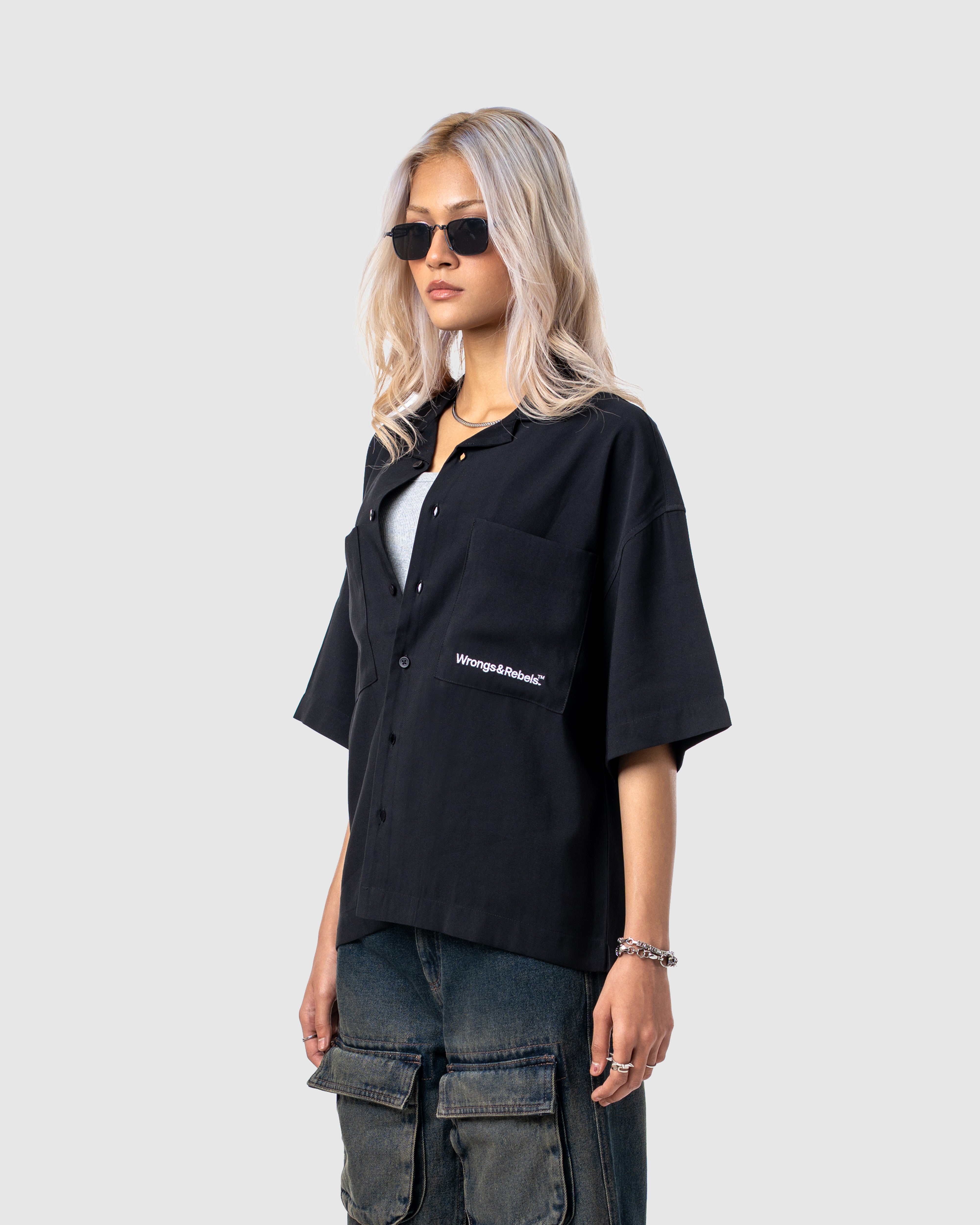W&R Black Cuban Shirt