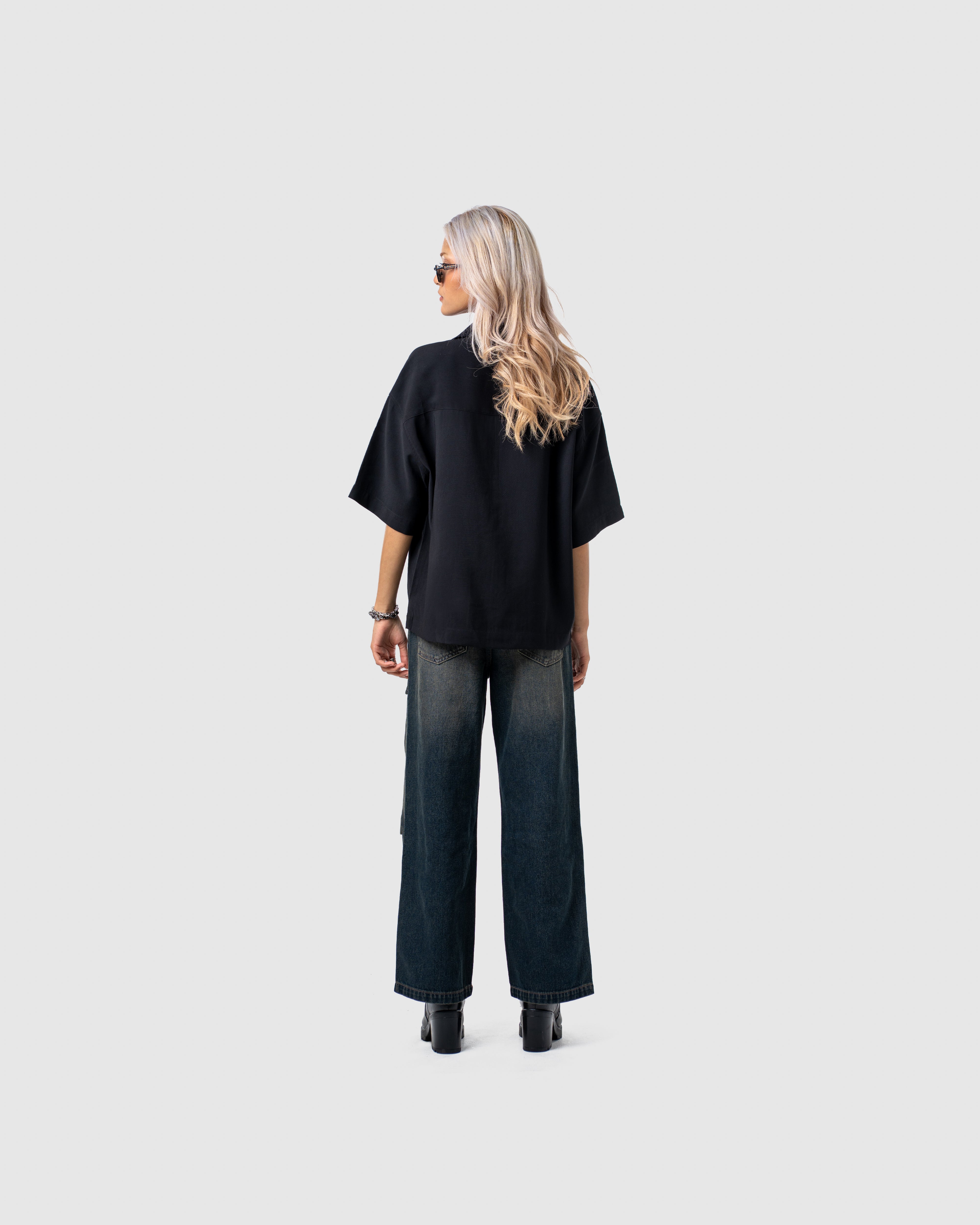 W&R Black Cuban Shirt