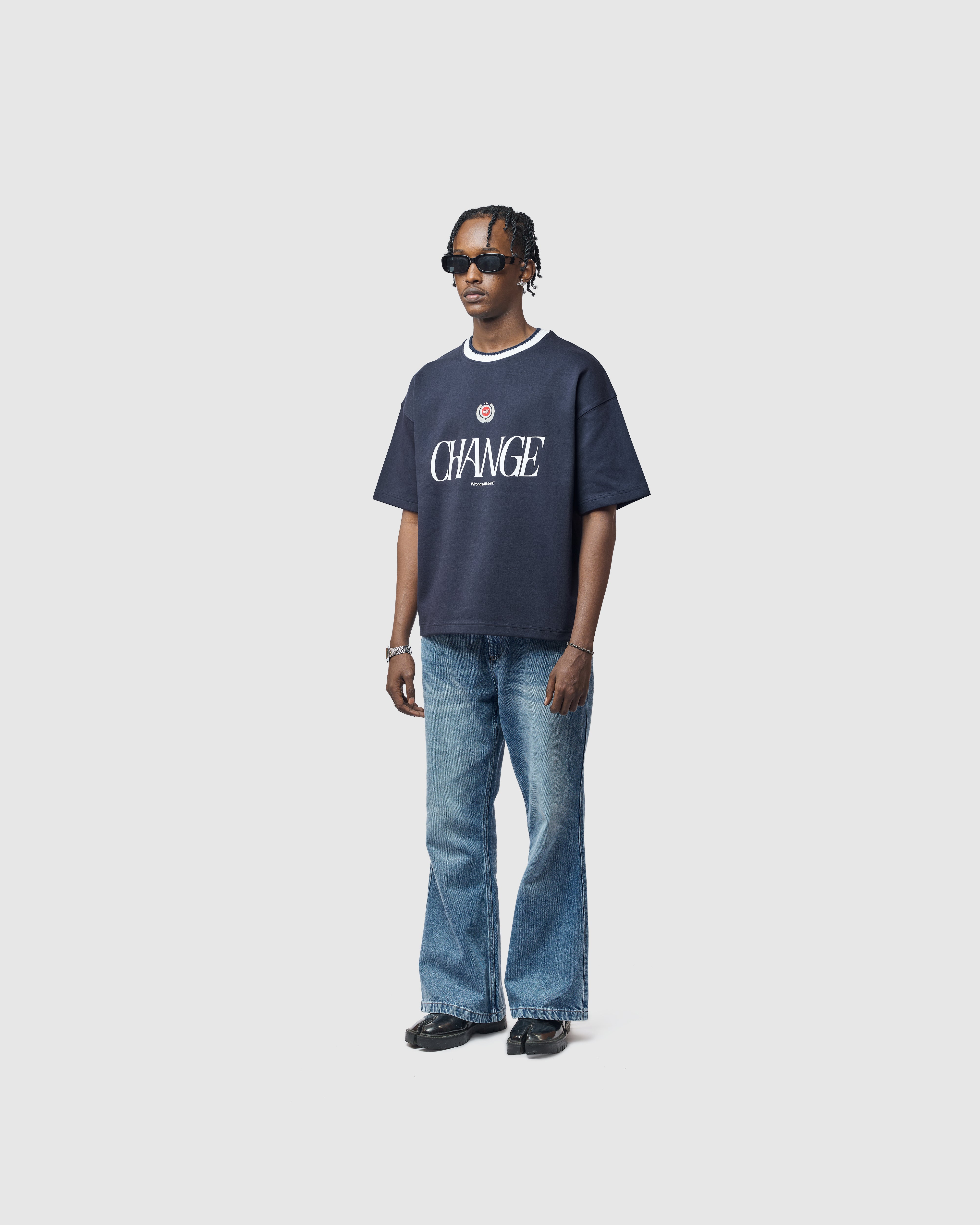 W&R Form Knit Collar Boxy T-Shirt | Wrongs And Rebels Ltd