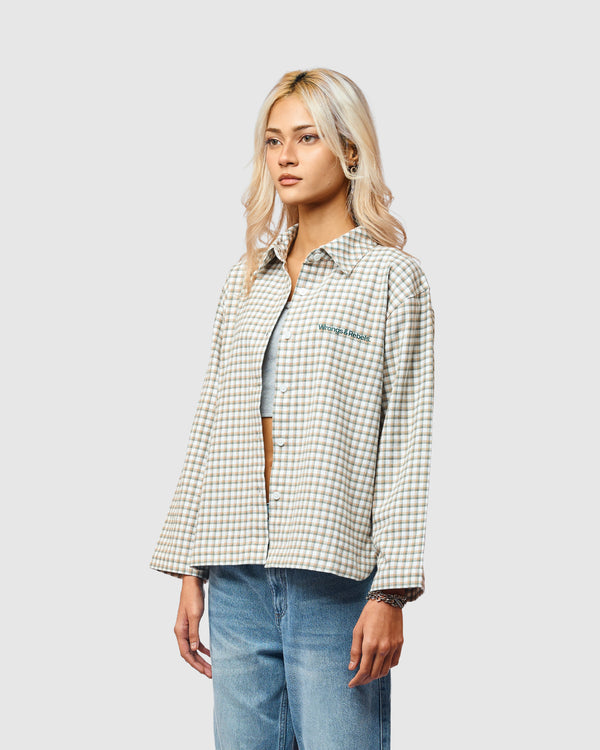 W&R Mint Check Overshirt (Women)