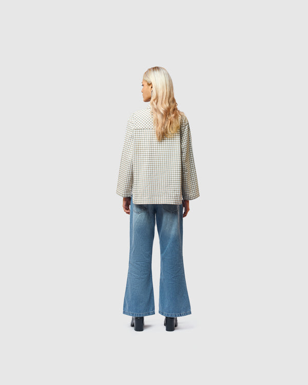 W&R Mint Check Overshirt (Women)