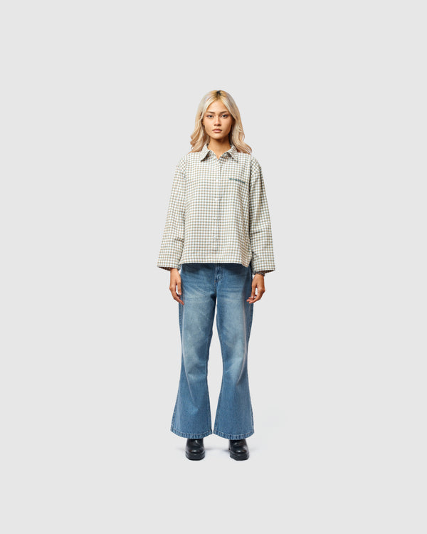 W&R Mint Check Overshirt (Women)