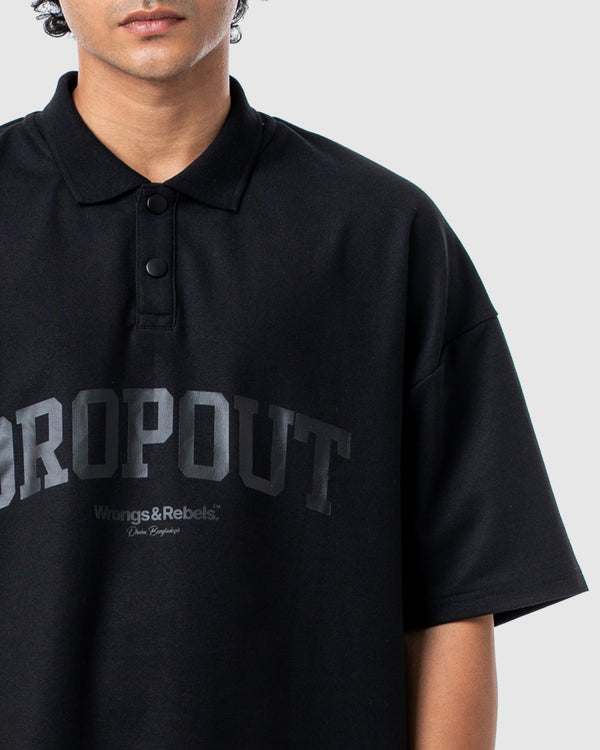 W&R Black Boxy Polo