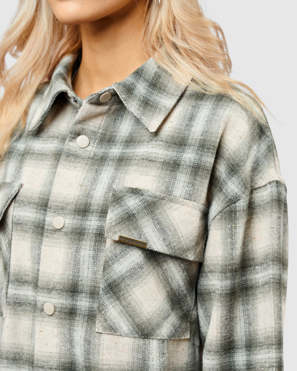 W&R Canvas Check Shacket