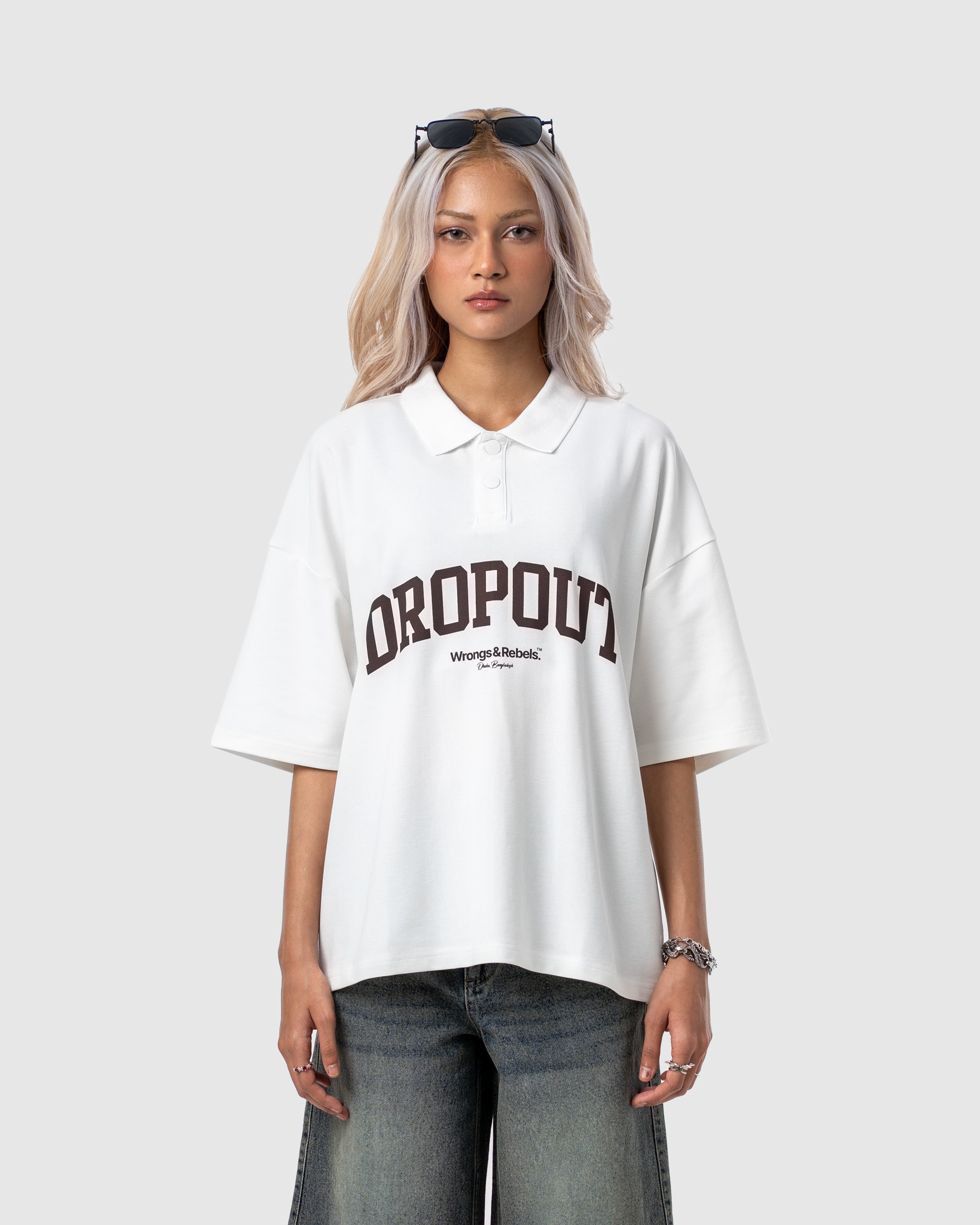 W&R Off-White Boxy Polo
