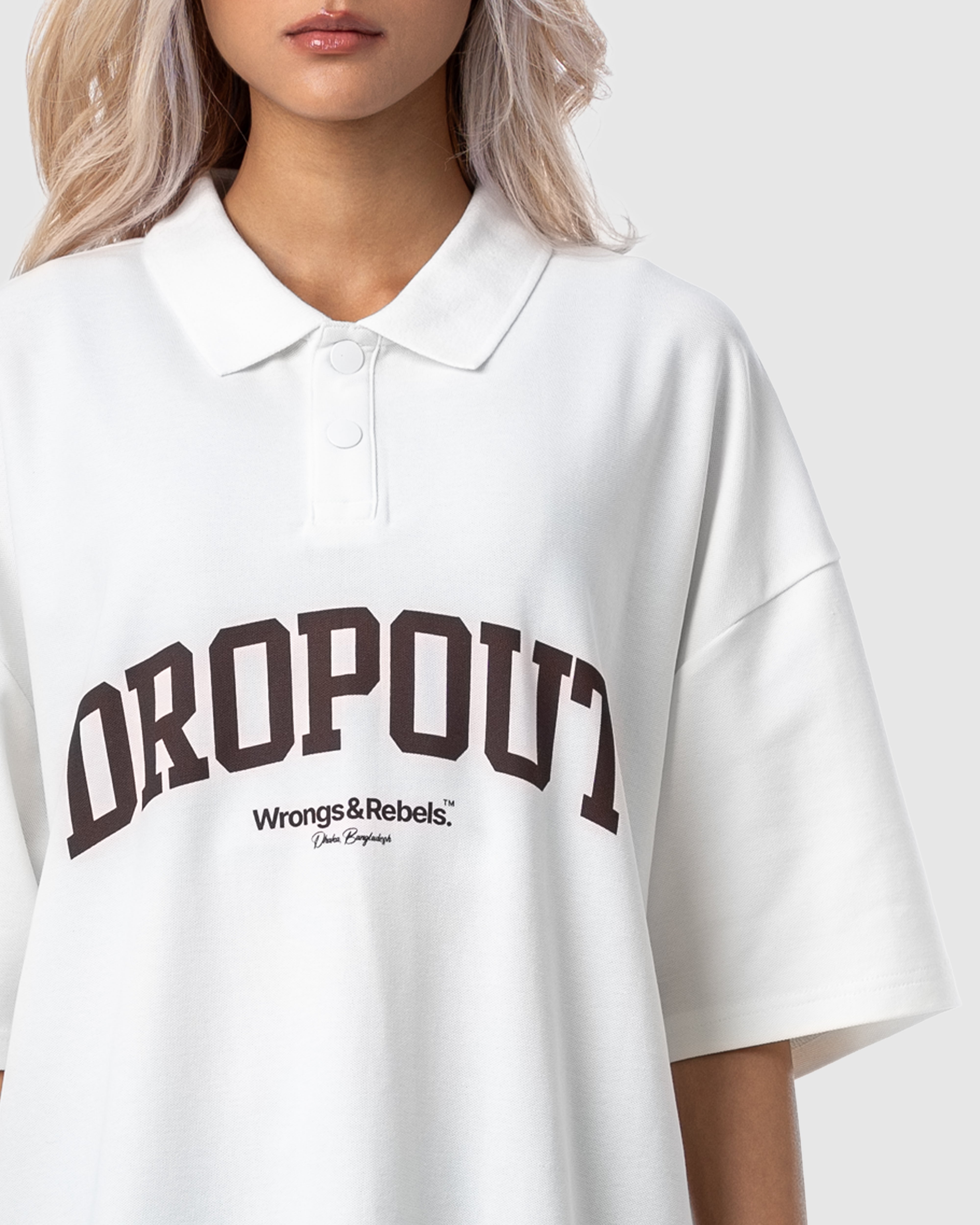 W&R Off-White Boxy Polo