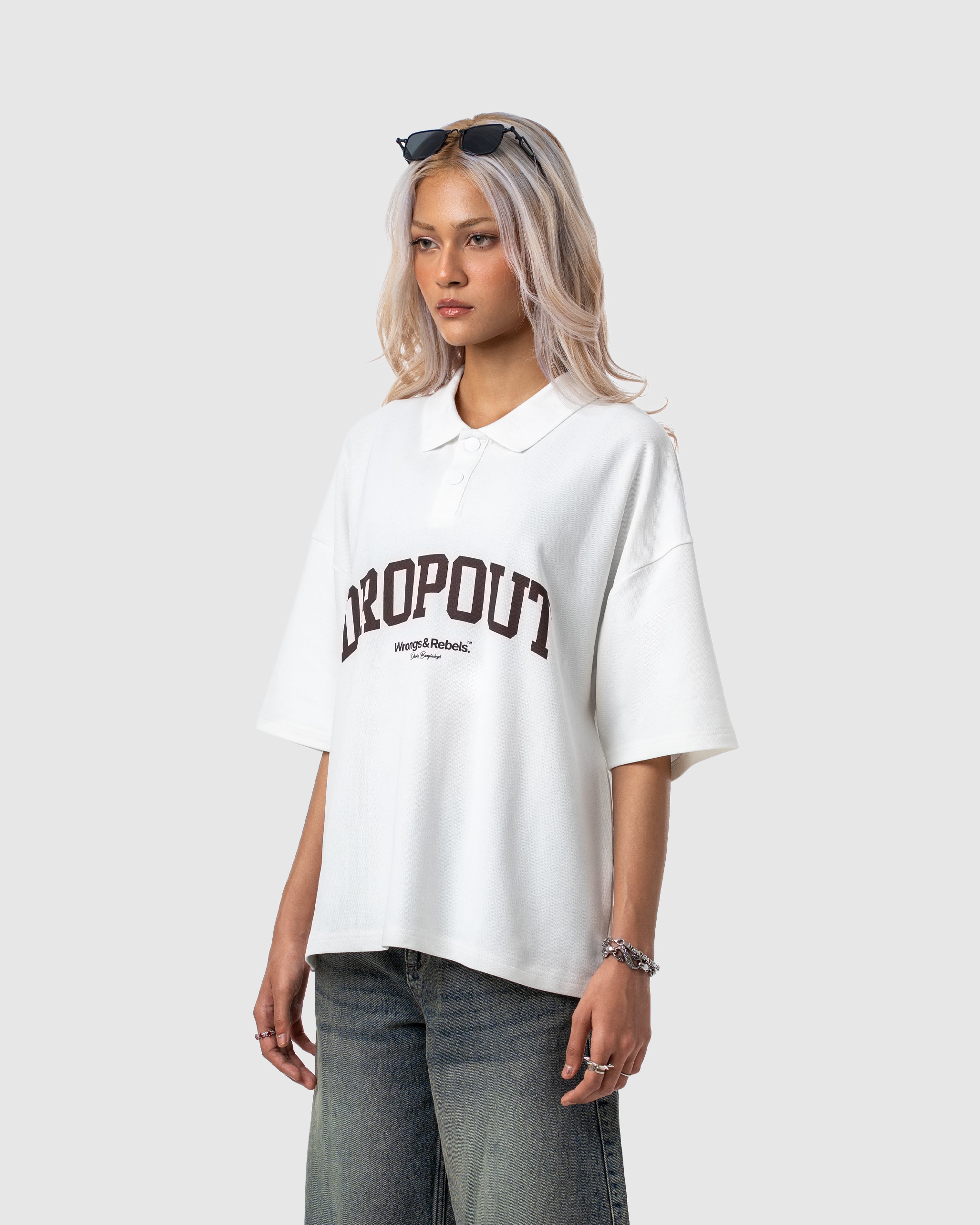 W&R Off-White Boxy Polo