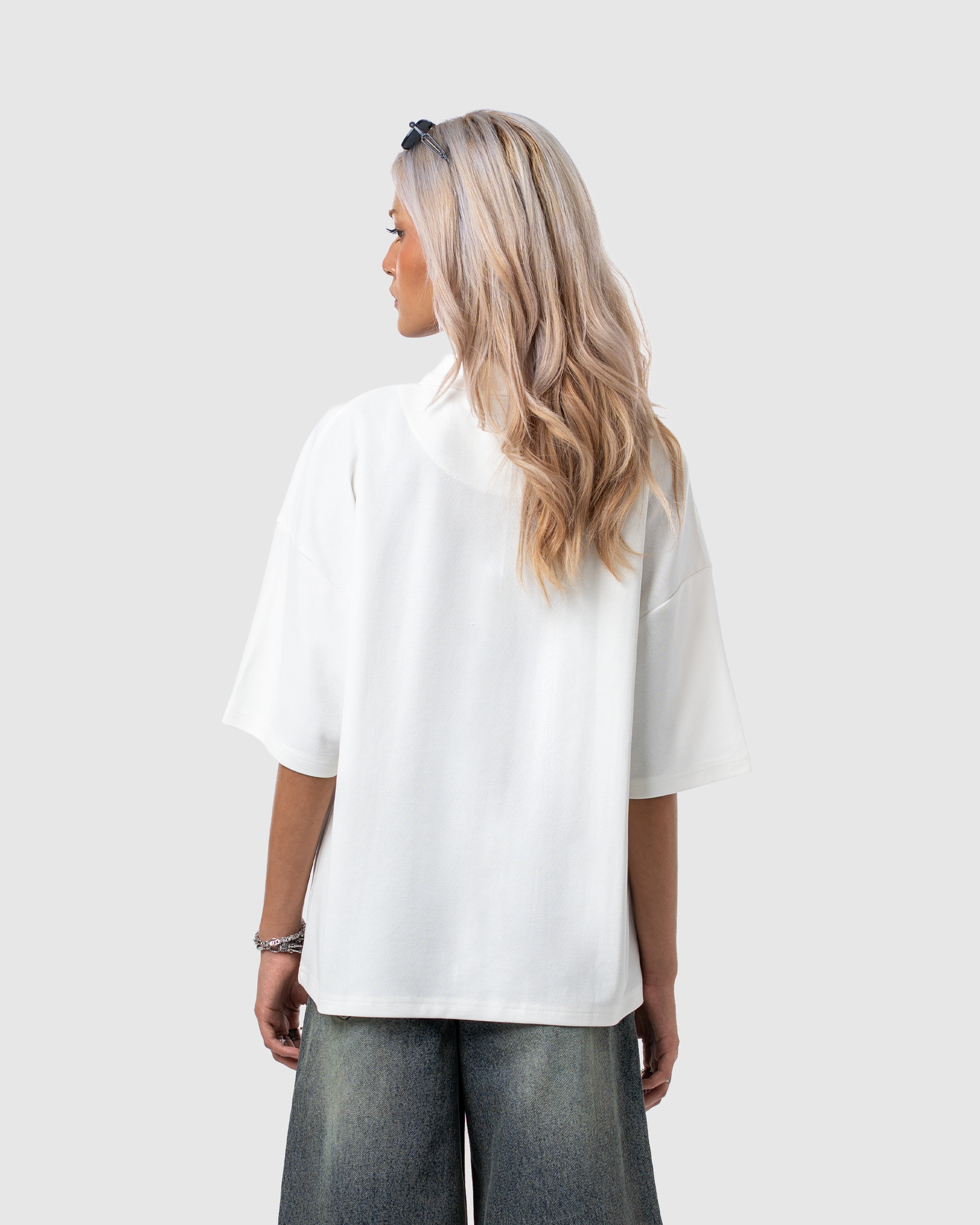 W&R Off-White Boxy Polo