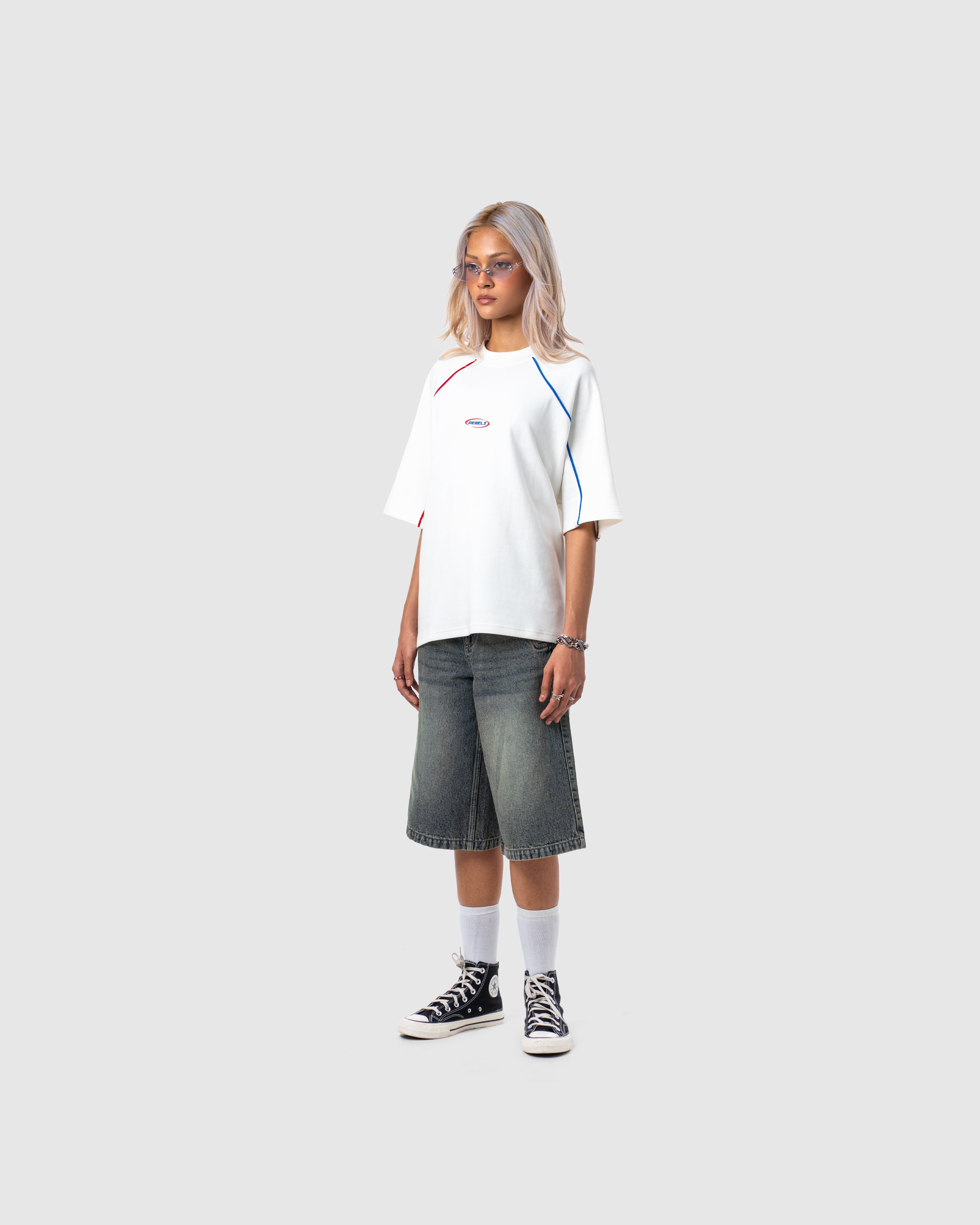 W&R White Old School Boxy T-Shirt
