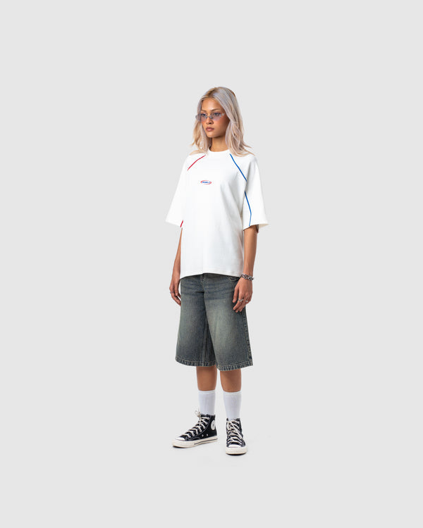 W&R White Old School Boxy T-Shirt