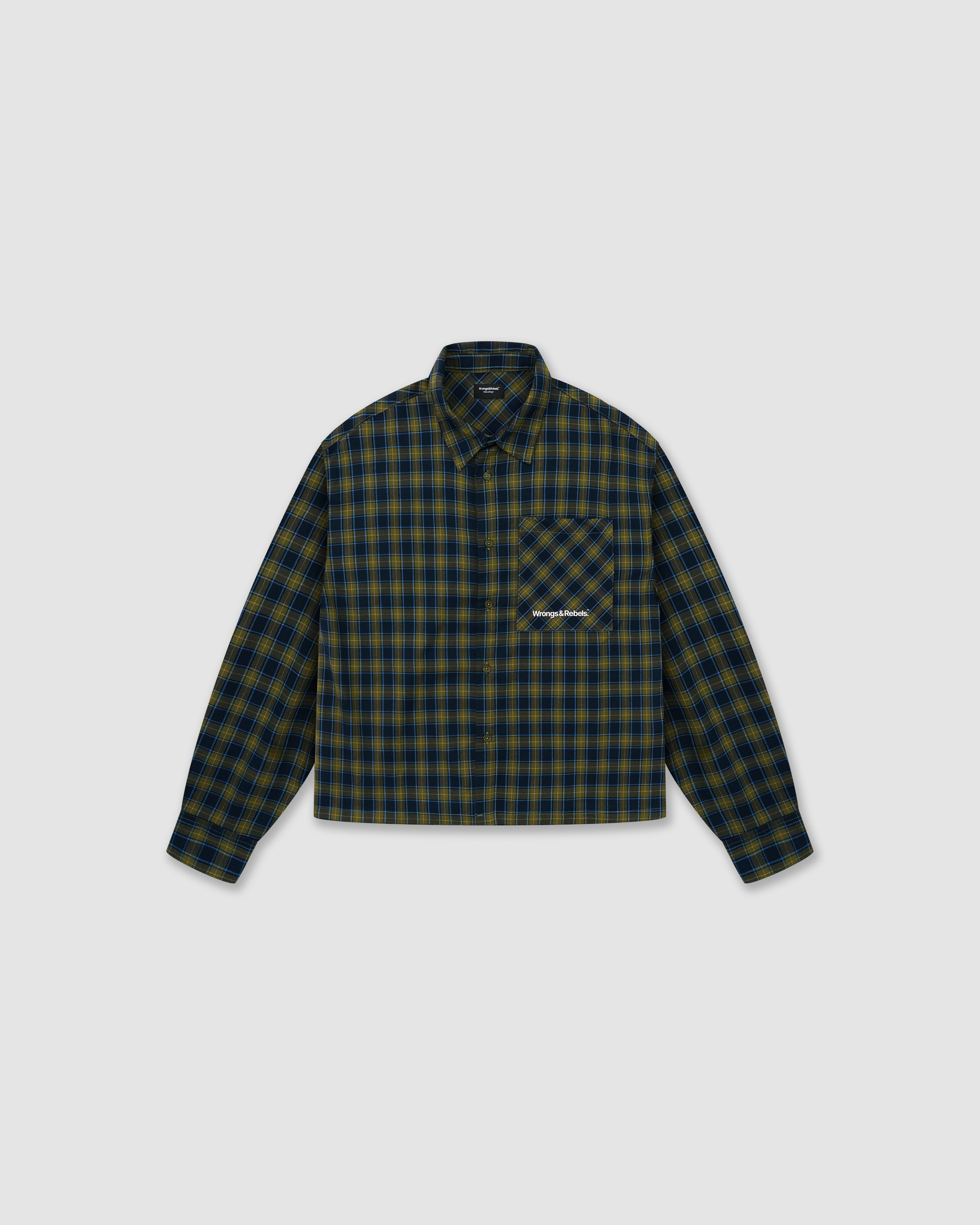 W&R Teal Boxy Check Shirt