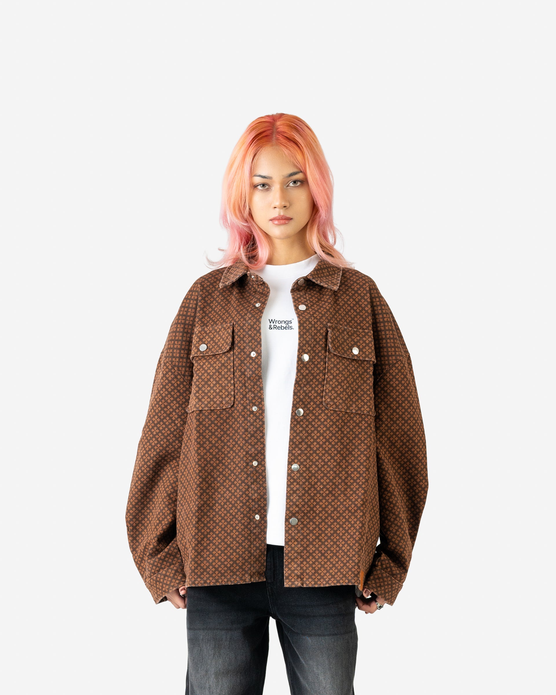 W&R Caramel Dobby Shacket