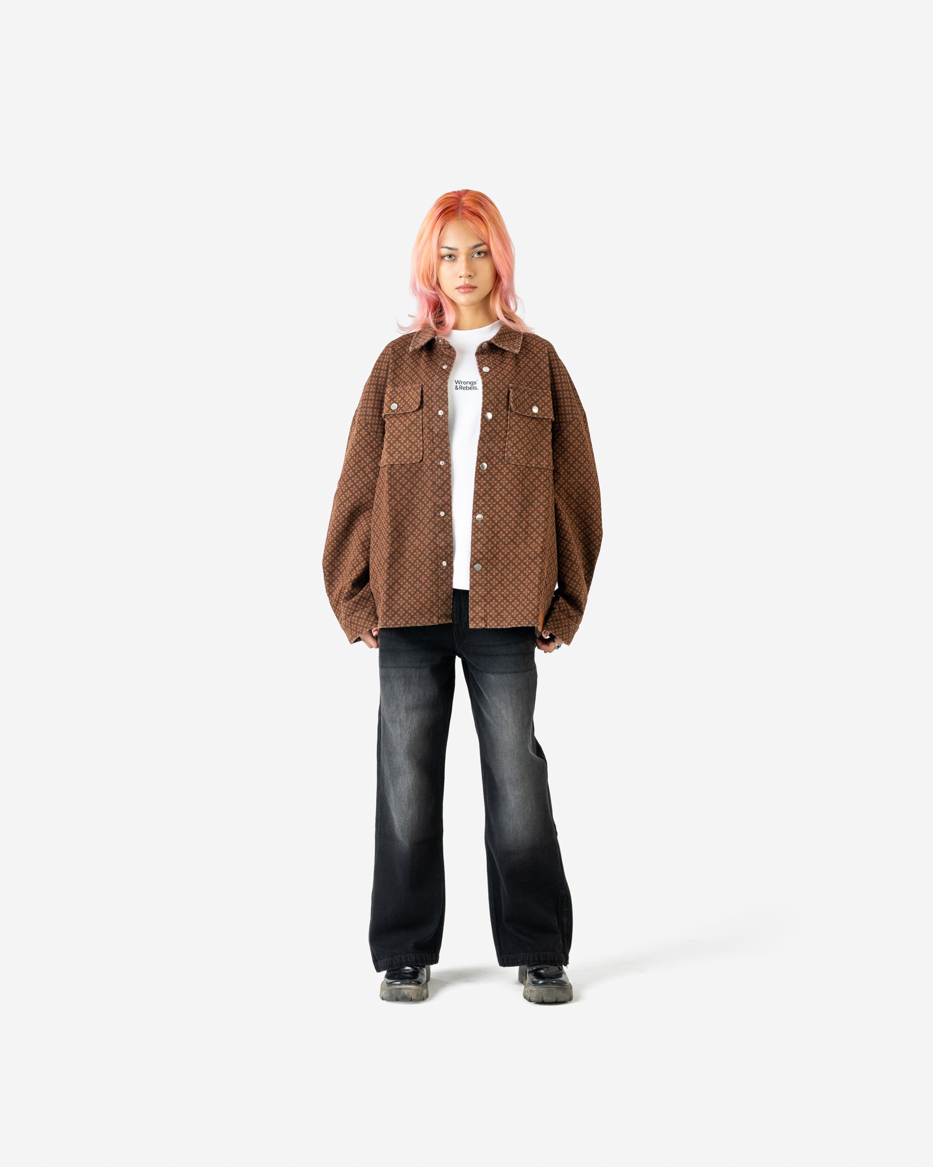 W&R Caramel Dobby Shacket