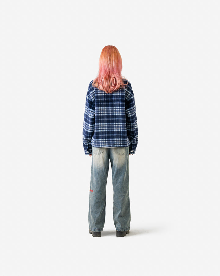 W&R Blue Stripe Flannel Shacket