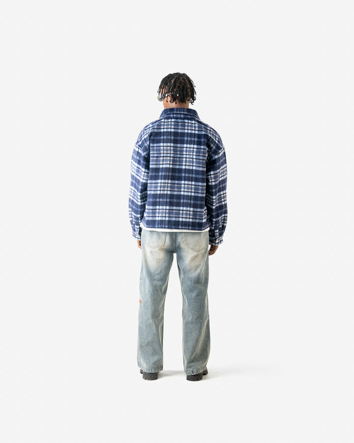 W&R Blue Stripe Flannel Shacket