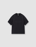 W&R Black Knit Collar boxy T-shirt