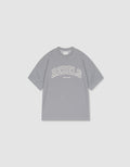W&R Grey Knit Collar Boxy T-Shirt
