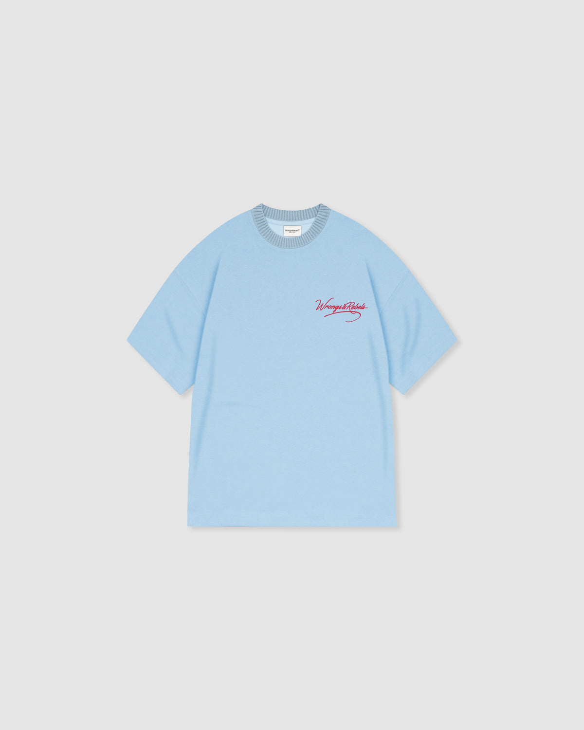 W&R Sky Knit Collar Boxy T-Shirt