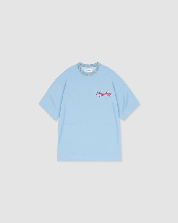 W&R Sky Knit Collar Boxy T-Shirt